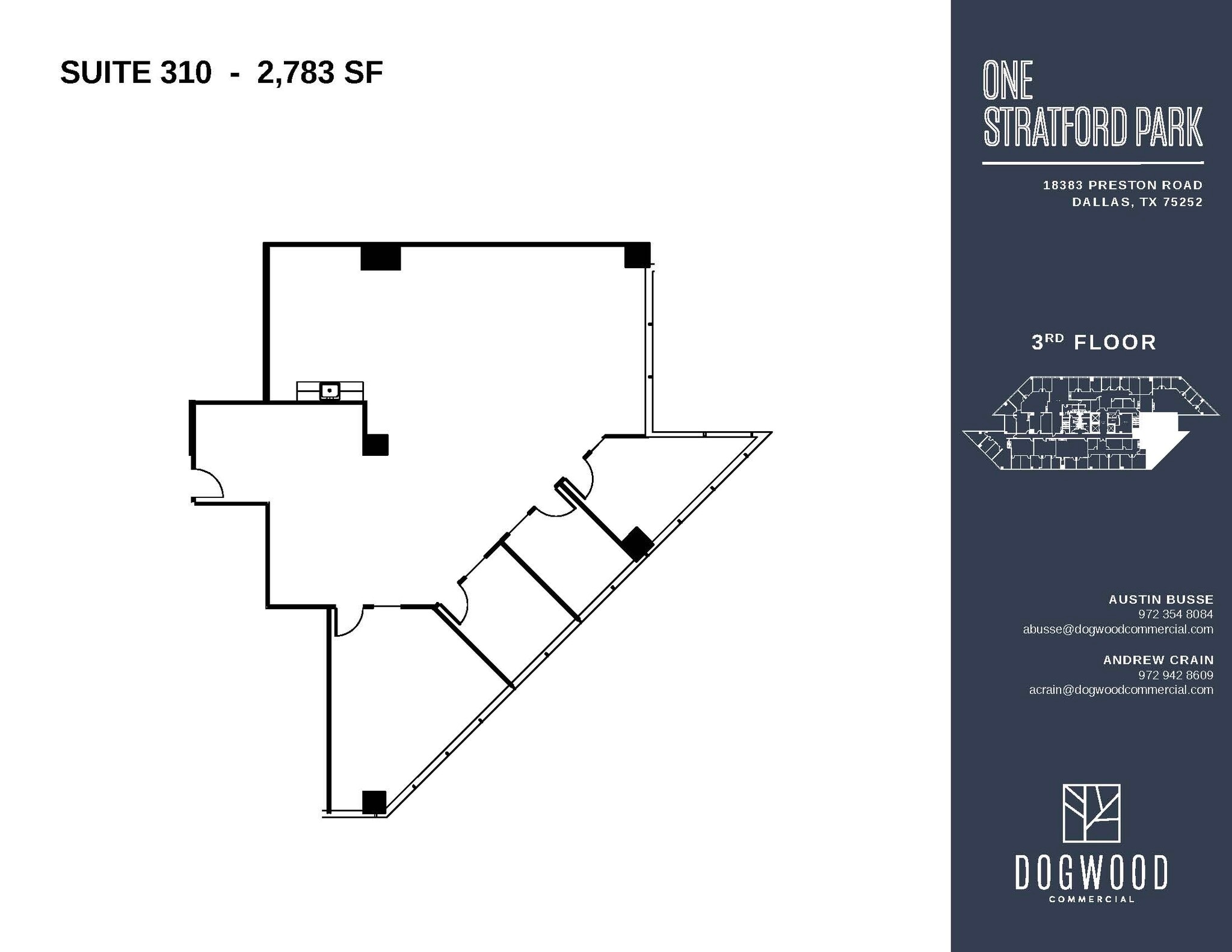 18383 Preston Rd, Dallas, TX à louer Plan d’étage- Image 1 de 5