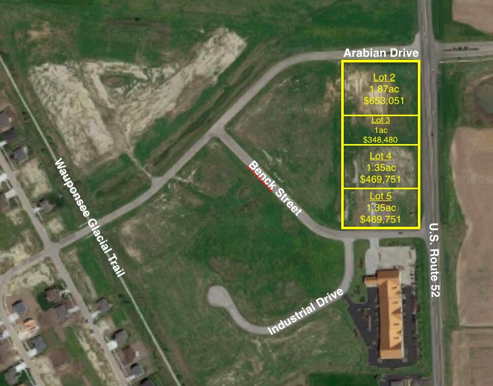 Benck St & Industrial Dr, Manhattan, IL à vendre Aérien- Image 1 de 3