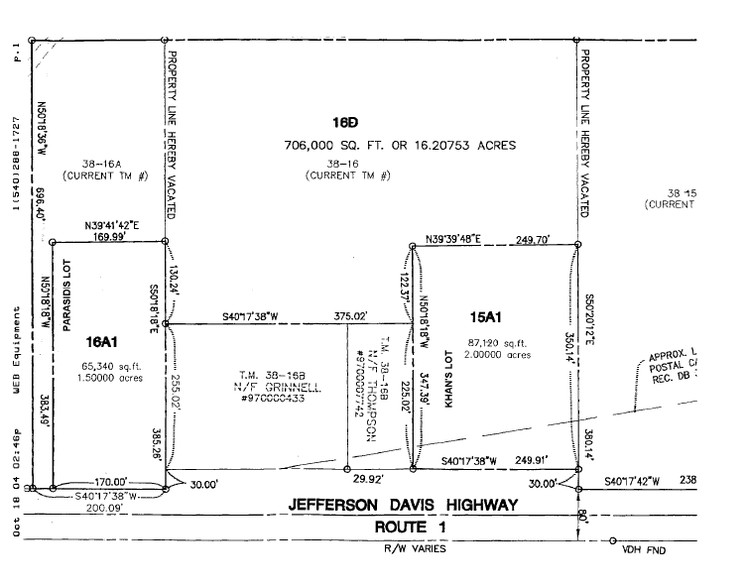 1195 Richmond Hwy, Stafford, VA à vendre - Plan cadastral - Image 2 de 2