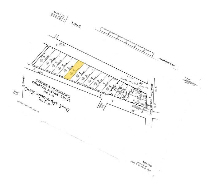 1650 E 23rd St, Los Angeles, CA à vendre - Plan cadastral - Image 1 de 1