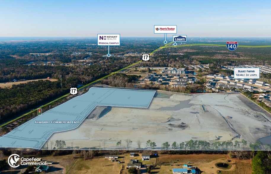 11021 US Highway 17, Wilmington, NC à vendre - Aérien - Image 2 de 3