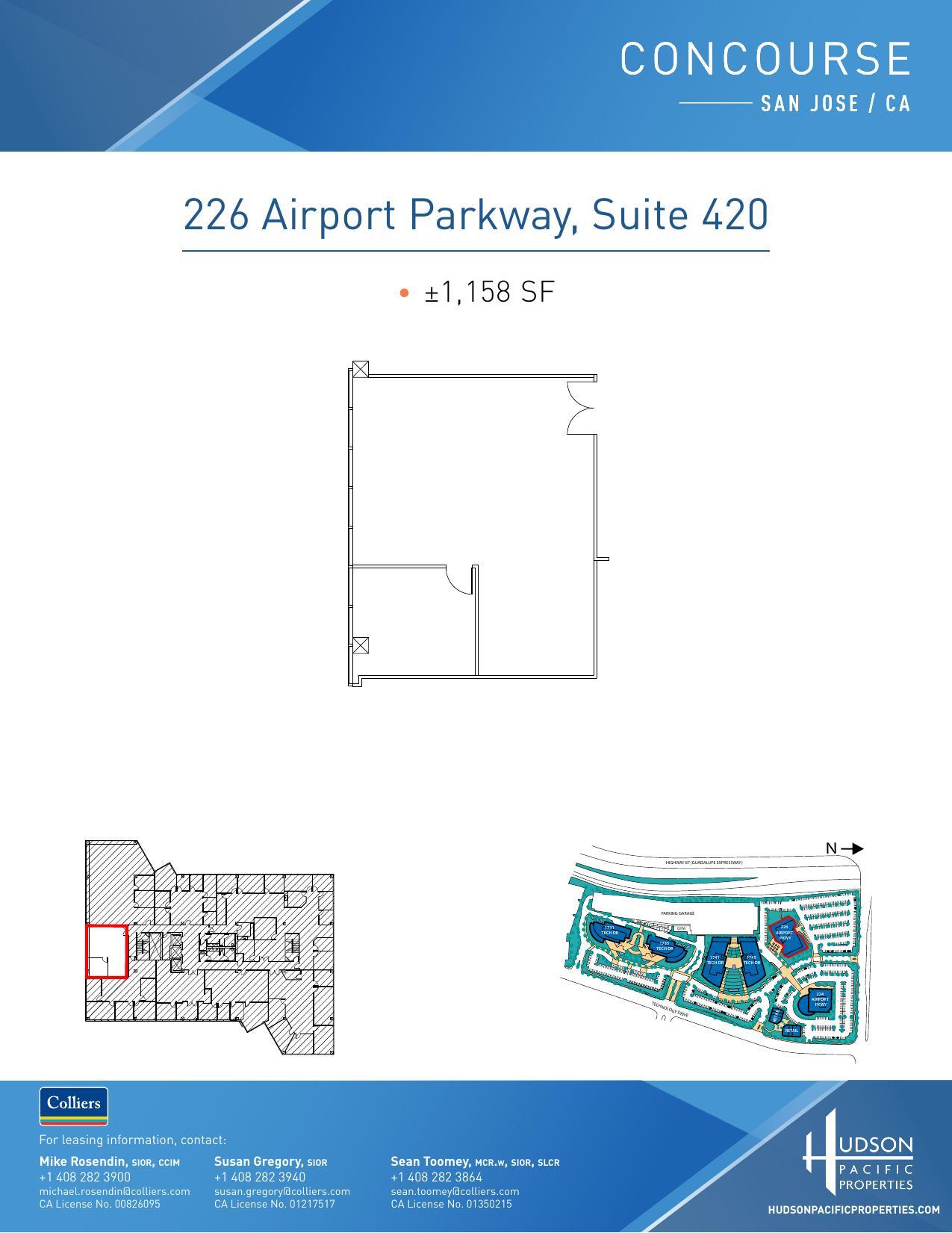 224 Airport Pkwy, San Jose, CA à louer Plan d’étage- Image 1 de 1