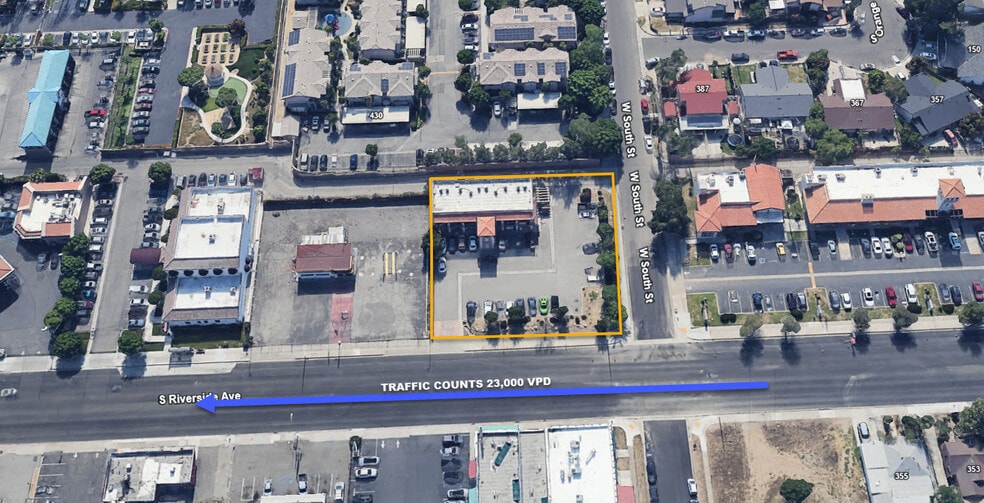 420 S Riverside Ave, Rialto, CA à vendre - Aérien - Image 2 de 8