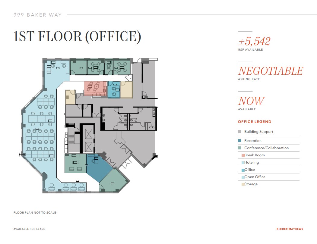 999 Baker Way, San Mateo, CA for lease Floor Plan- Image 1 of 1
