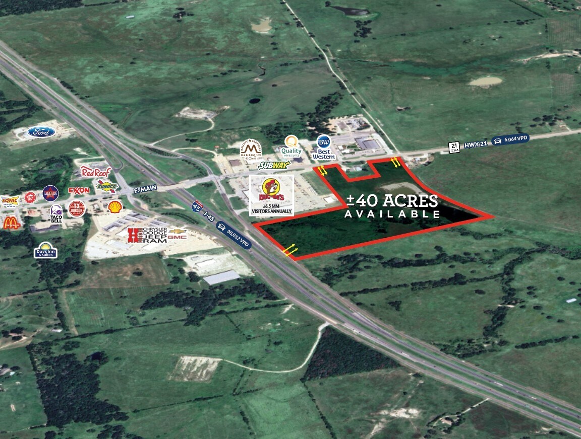 I-45, Madisonville, TX for sale Aerial- Image 1 of 3