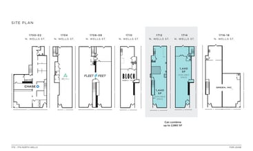 1710-1716 N Wells St, Chicago, IL for lease Floor Plan- Image 1 of 1