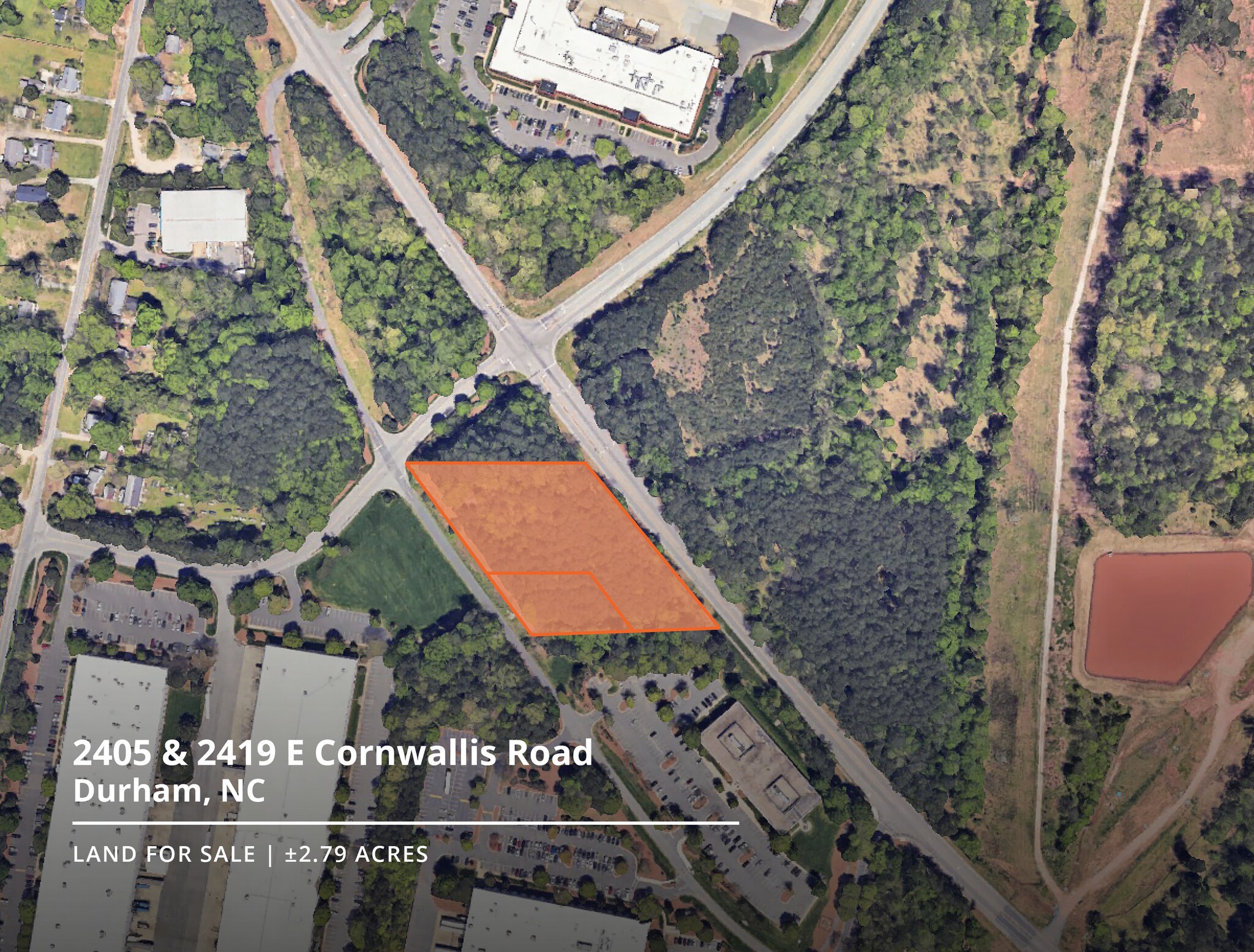 2405-2419 E Cornwallis Rd, Durham, NC for sale Aerial- Image 1 of 2