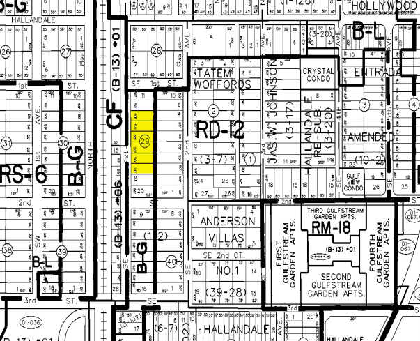 111-125 SE 1st Ave, Hallandale Beach, FL for lease - Plat Map - Image 2 of 10