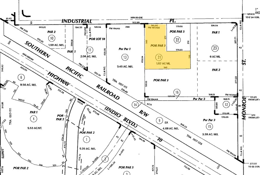 80923 Industrial Pl, Indio, CA à vendre - Plan cadastral - Image 3 de 3