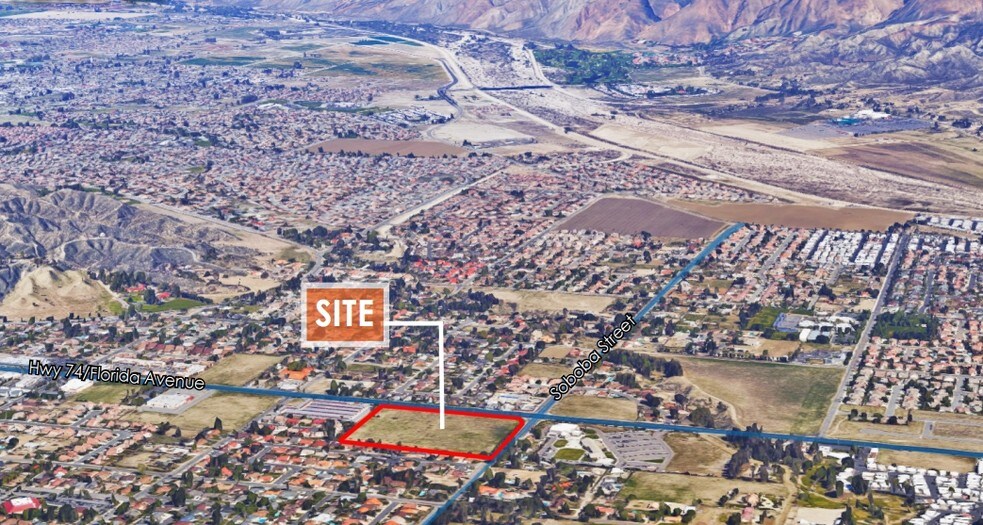SWC Of Soboba St & Florida Ave, Hemet, CA à vendre - Aérien - Image 3 de 7