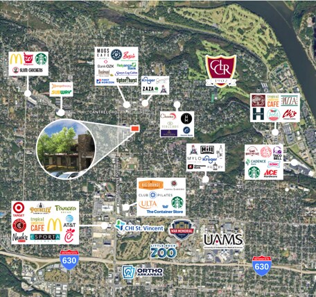 1405 N Pierce St, Little Rock, AR à louer - Aérien - Image 2 de 2