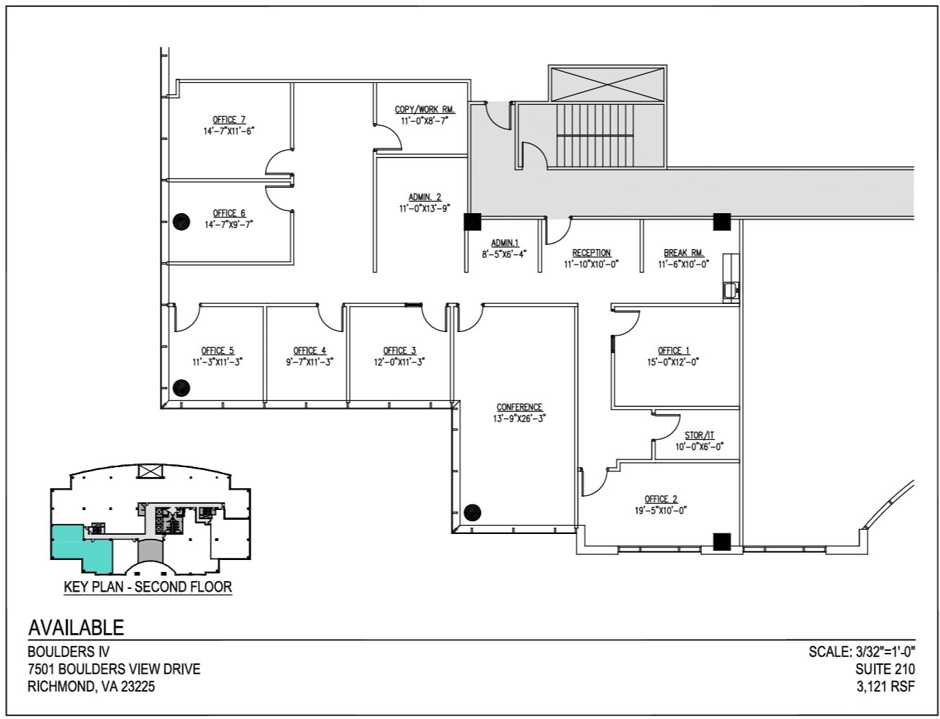 7501 Boulder View Dr, North Chesterfield, VA for lease Floor Plan- Image 1 of 1