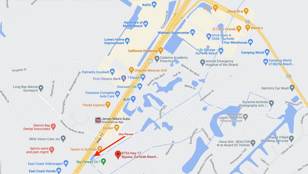 Hwy 17 Bypass, Surfside Beach, SC à louer - Photo du bâtiment - Image 2 de 7