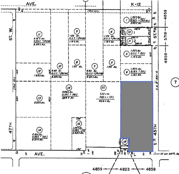 45th St, Lancaster, CA à vendre - Plan cadastral - Image 2 de 2