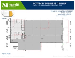 8701-8739 Mylander Ln, Towson, MD for lease Floor Plan- Image 2 of 2
