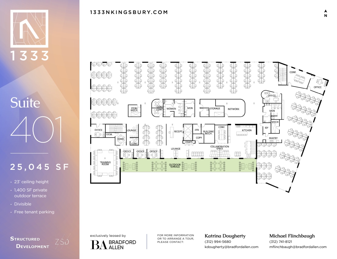 1333 N Kingsbury St, Chicago, IL for lease Floor Plan- Image 1 of 6