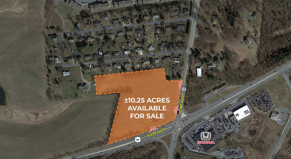 Route 22 & Route 39, Harrisburg, PA for sale - Aerial - Image 1 of 5