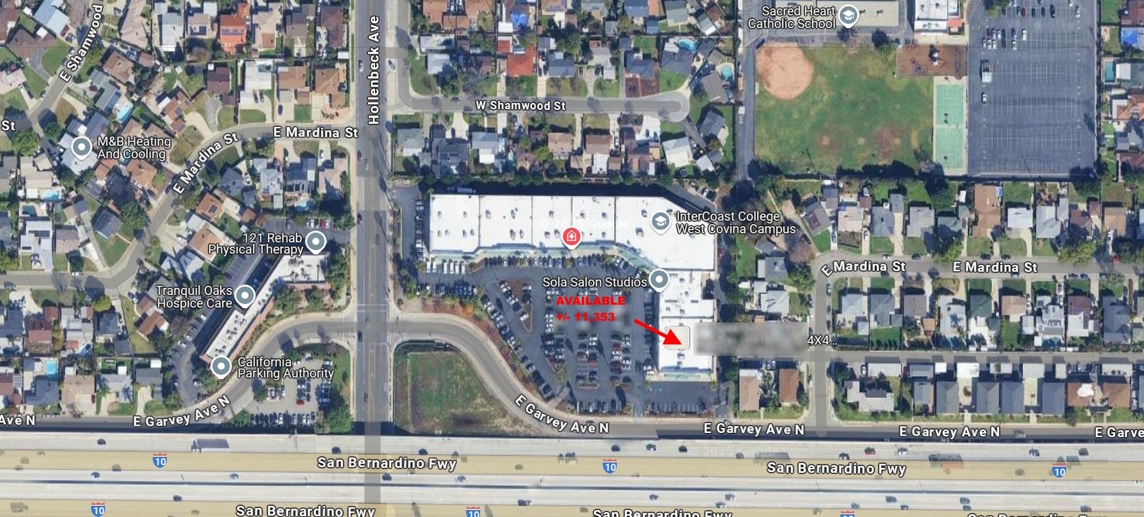 2211-2249 E Garvey Ave N, West Covina, CA for lease Aerial- Image 1 of 8