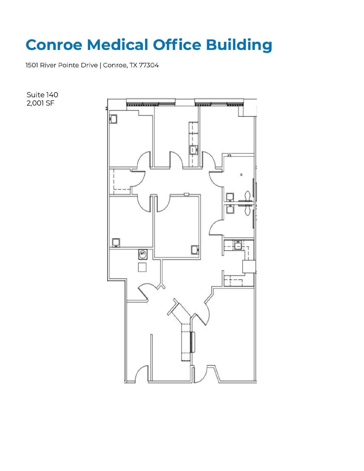 1501 River Pointe Dr, Conroe, TX à louer Plan d’étage- Image 1 de 1