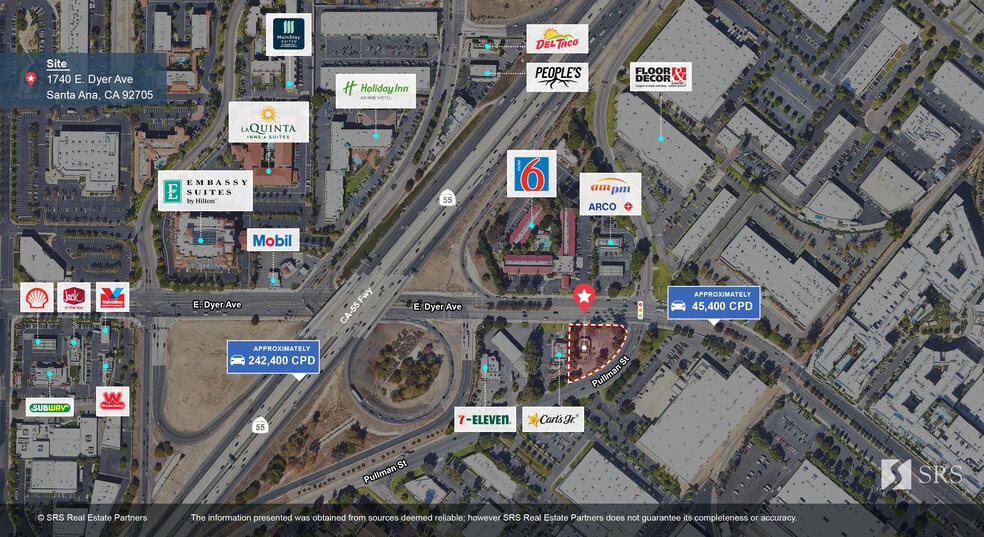 1740 E Dyer Rd, Santa Ana, CA for lease - Aerial - Image 1 of 5