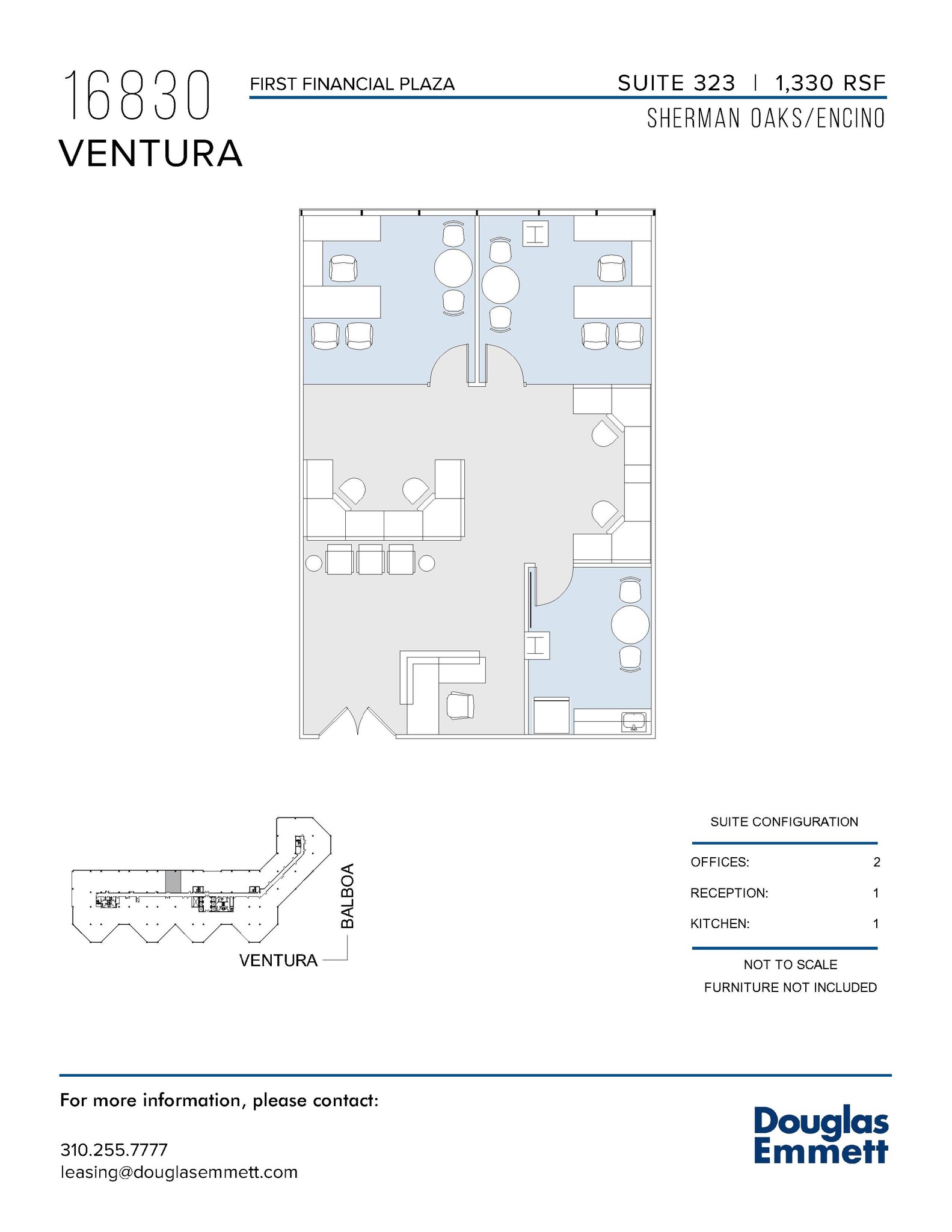 16830 Ventura Blvd, Encino, CA à louer Plan d  tage- Image 1 de 1