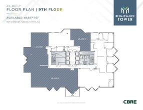 801 K St, Sacramento, CA à louer Plan d’étage- Image 1 de 2