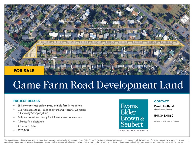 Game Farm Rd Development Land, Springfield, OR à vendre - Photo du bâtiment - Image 2 de 11