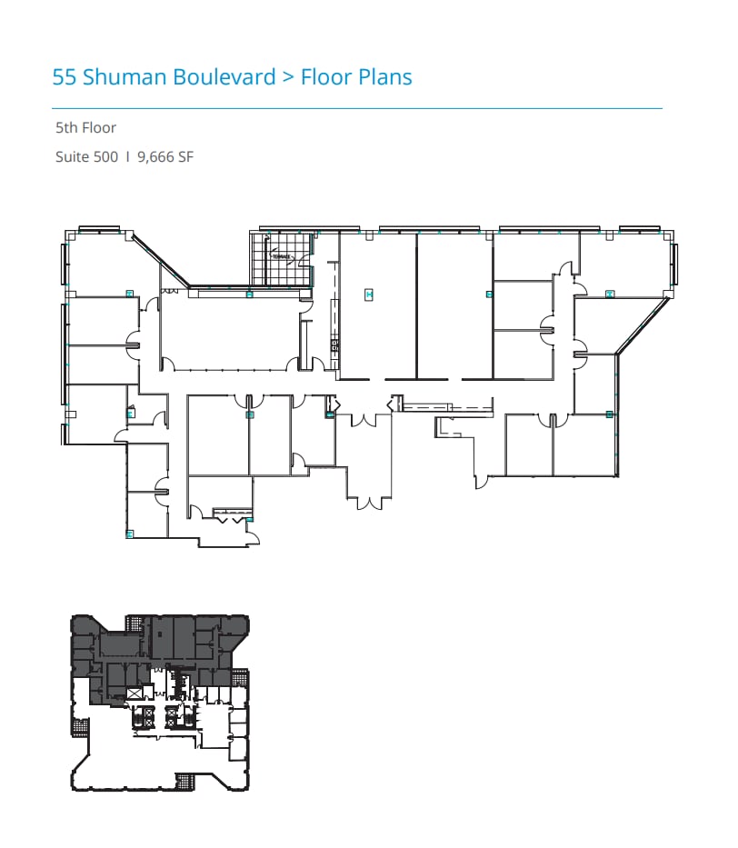55 Shuman Blvd, Naperville, IL à louer Plan d’étage- Image 1 de 1
