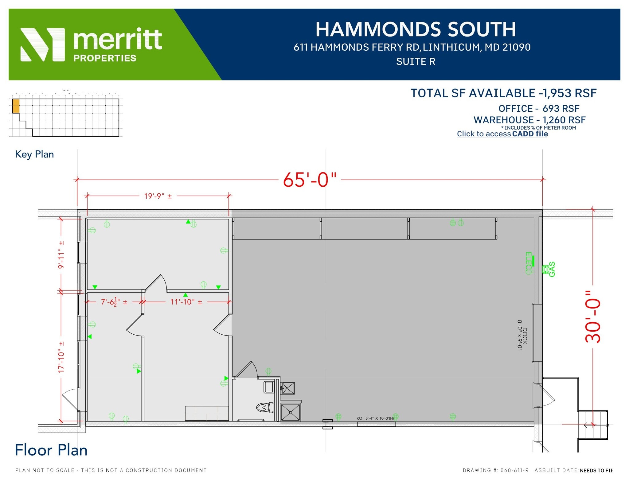 611 Hammonds Ferry Rd, Linthicum, MD à louer Plan d’étage- Image 1 de 1
