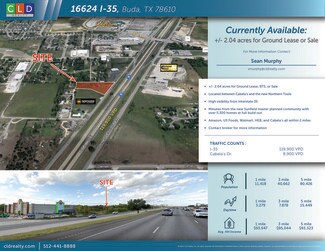 Plus de détails pour 16624 Interstate 35, Buda, TX - Terrain à louer