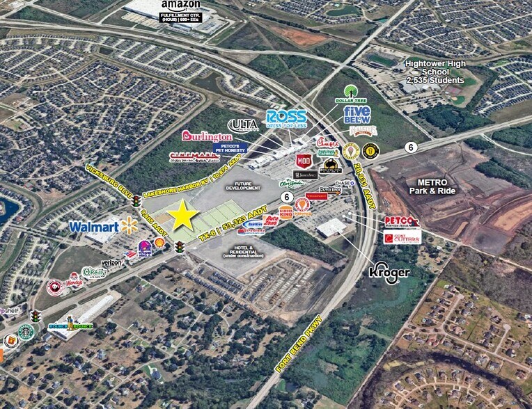 TX Highway 6 Hwy, Missouri City, TX for lease - Aerial - Image 3 of 3