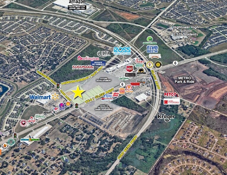 TX Highway 6 Hwy, Missouri City, TX à louer - Aérien - Image 3 de 3