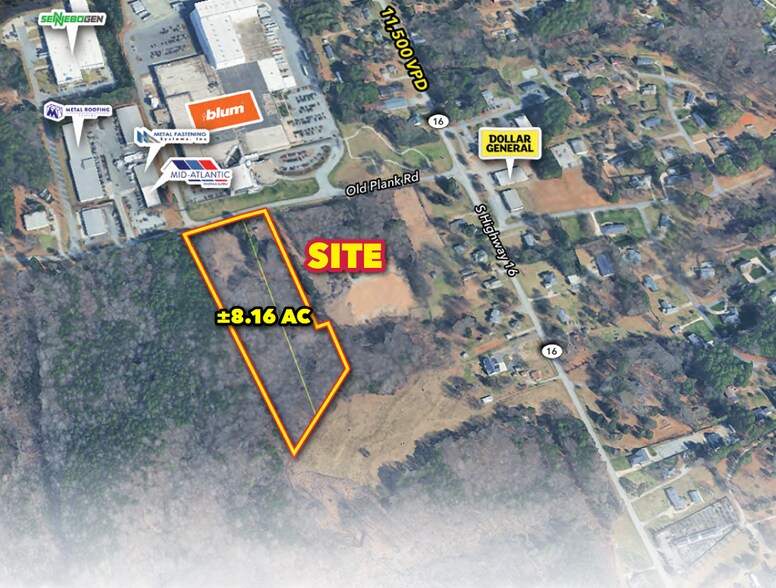 Old Plank Rd, Lowesville, NC for sale - Aerial - Image 1 of 3