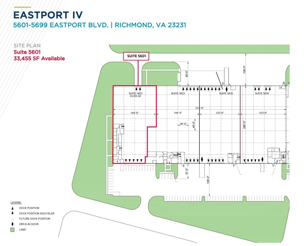 5601-5699 Eastport Blvd, Richmond, VA à louer Plan d  tage- Image 1 de 1