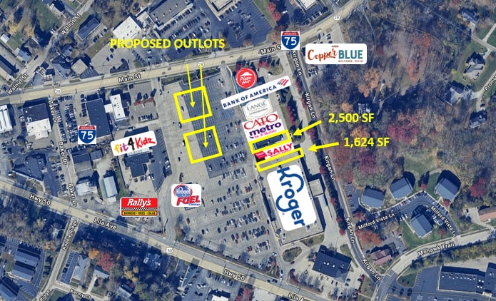 790-824 Main St, Milford, OH for lease Aerial- Image 1 of 4