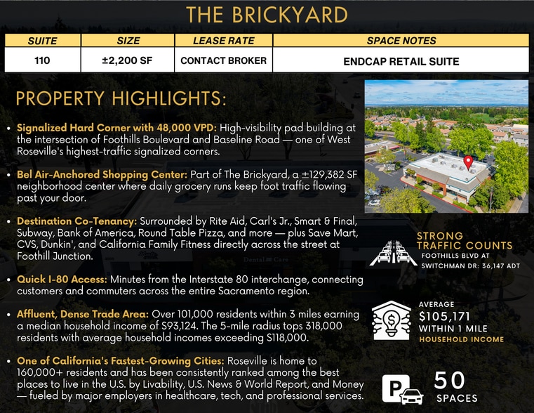 4000 Foothills Blvd, Roseville, CA for lease - Building Photo - Image 2 of 7