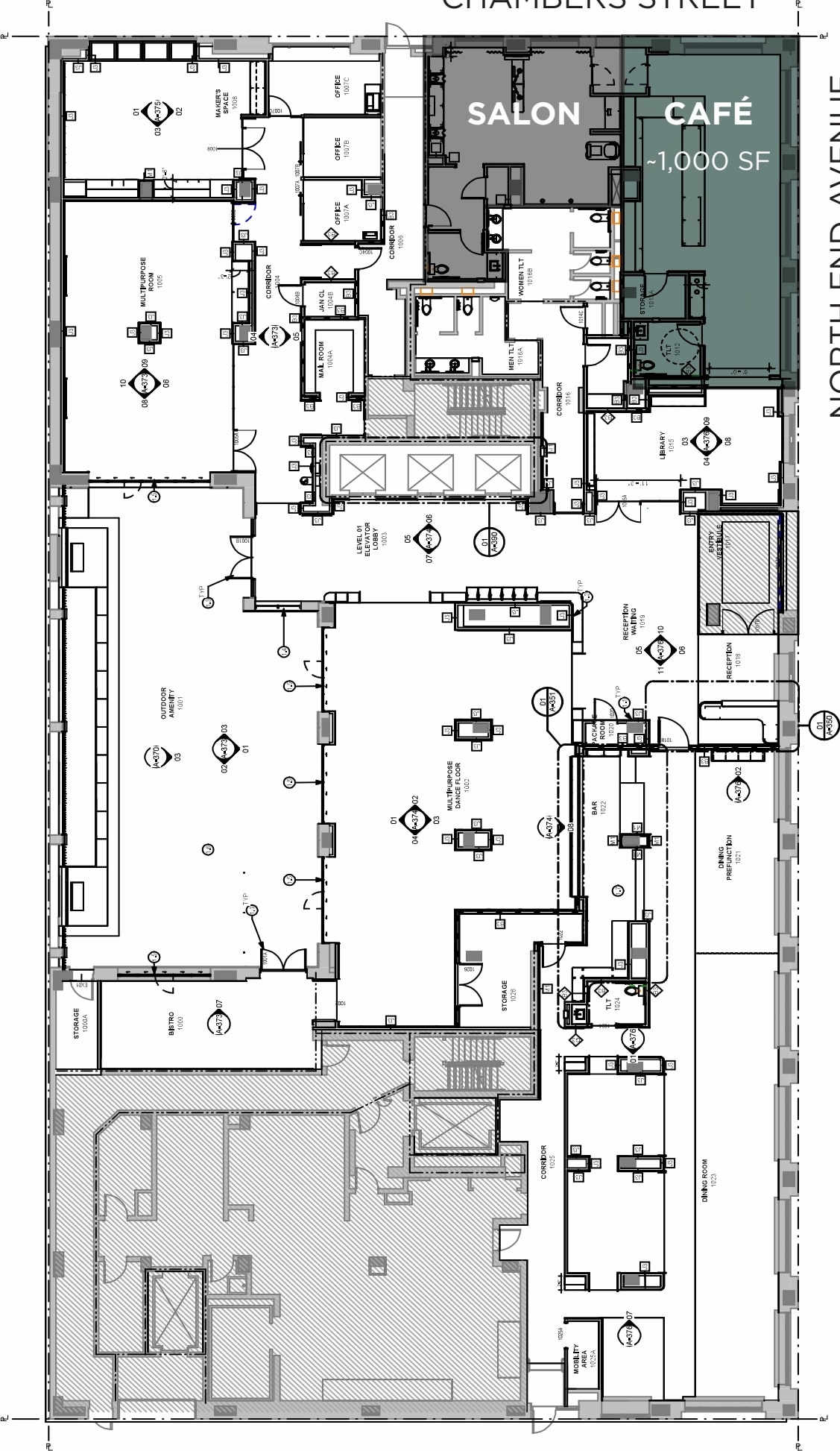 455 North End Ave, New York, NY à louer Plan d’étage- Image 1 de 2