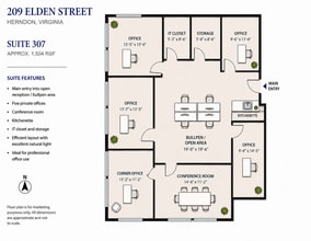 209 Elden St, Herndon, VA à louer Plan d’étage- Image 1 de 1