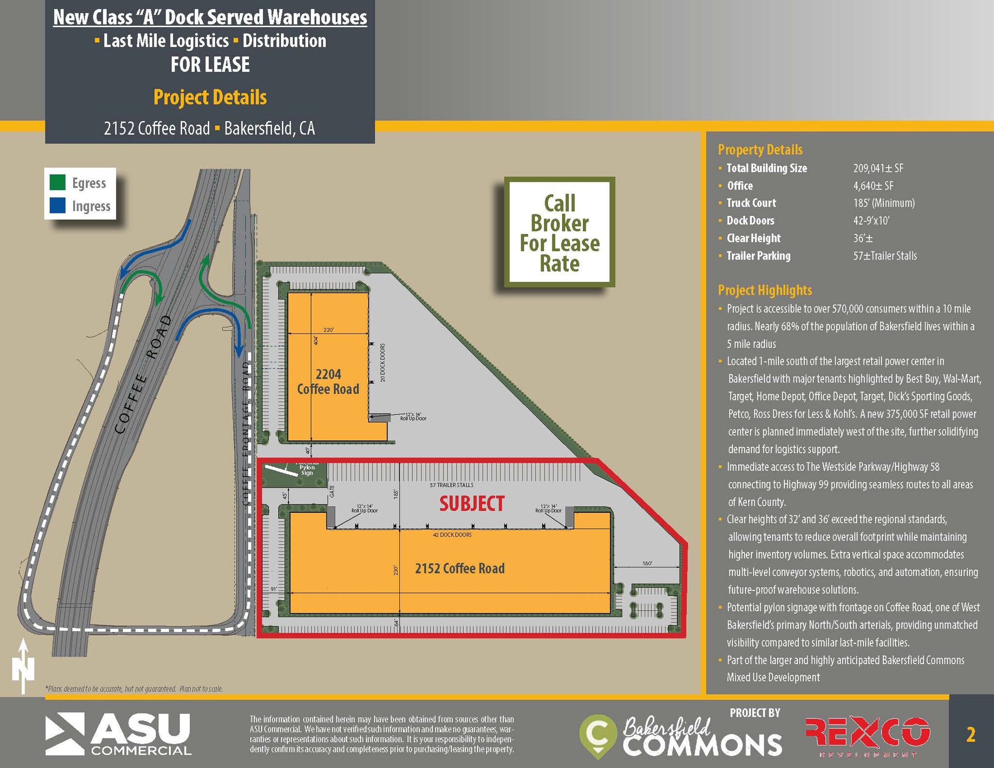 2152 Coffee Rd, Bakersfield, CA for lease Interior Photo- Image 1 of 2