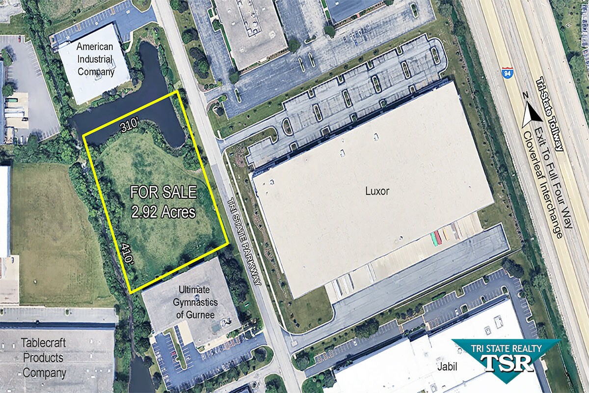 1050 Tri-State Pky, Gurnee, IL à vendre Aérien- Image 1 de 3