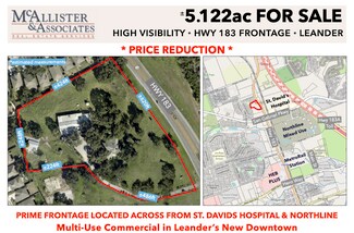 Plus de détails pour 4180 Highway 183, Leander, TX - Terrain à vendre