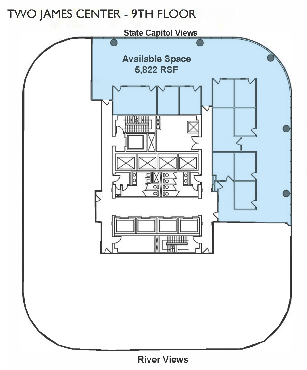 901 E Cary St, Richmond, VA à louer Plan d  tage- Image 1 de 8