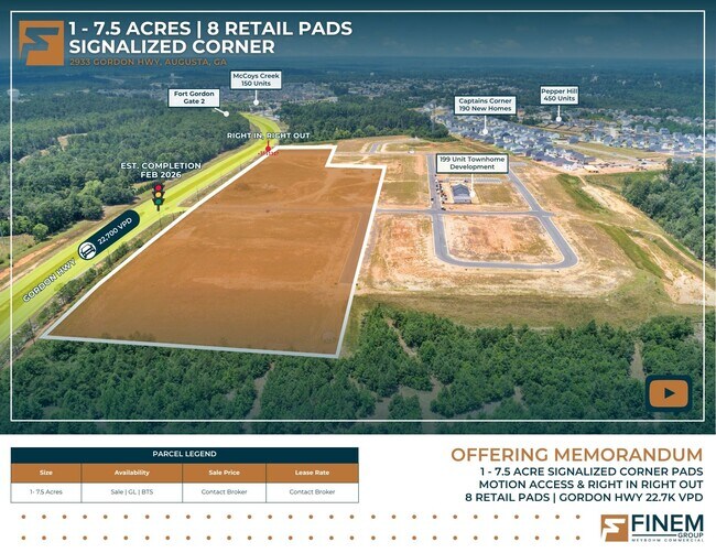 More details for 2933 Gordon Highway, Grovetown, GA - Land for Sale