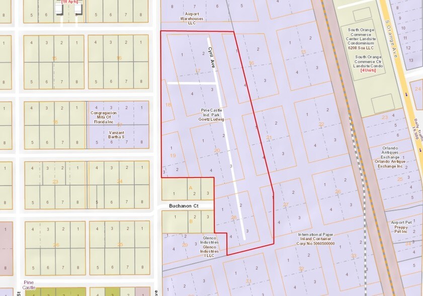 6103-6119 Anno Ave, Orlando, FL à louer - Plan cadastral - Image 3 de 10
