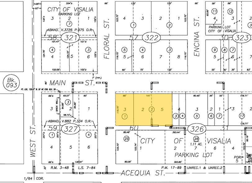 309-317 W Main St, Visalia, CA à louer - Plan cadastral - Image 3 de 24