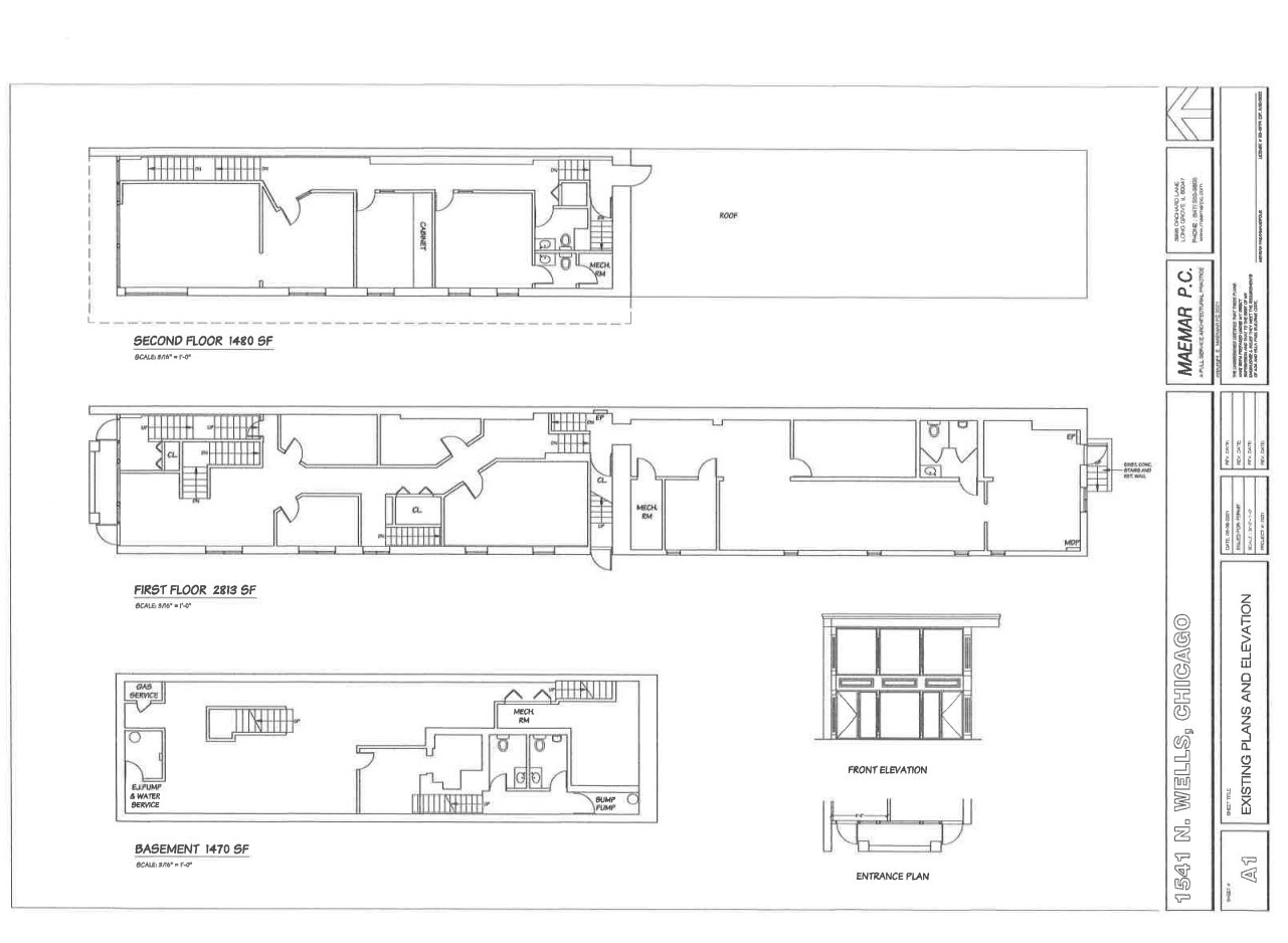 1541 N Wells St, Chicago, IL à louer Plan d’étage- Image 1 de 1