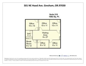 501 NE Hood Ave, Gresham, OR for lease Typical Floor Plan- Image 1 of 1