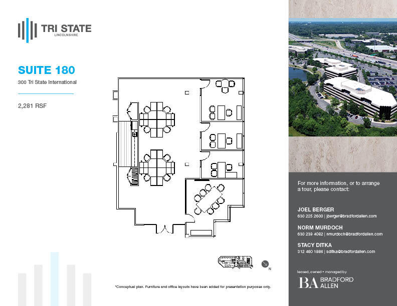 300 Tri State International, Lincolnshire, IL for lease Floor Plan- Image 1 of 12