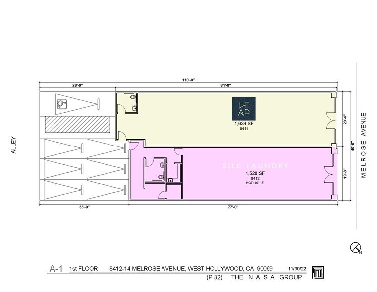 8412-8414 Melrose Ave, Los Angeles, CA for lease - Floor Plan - Image 2 of 8