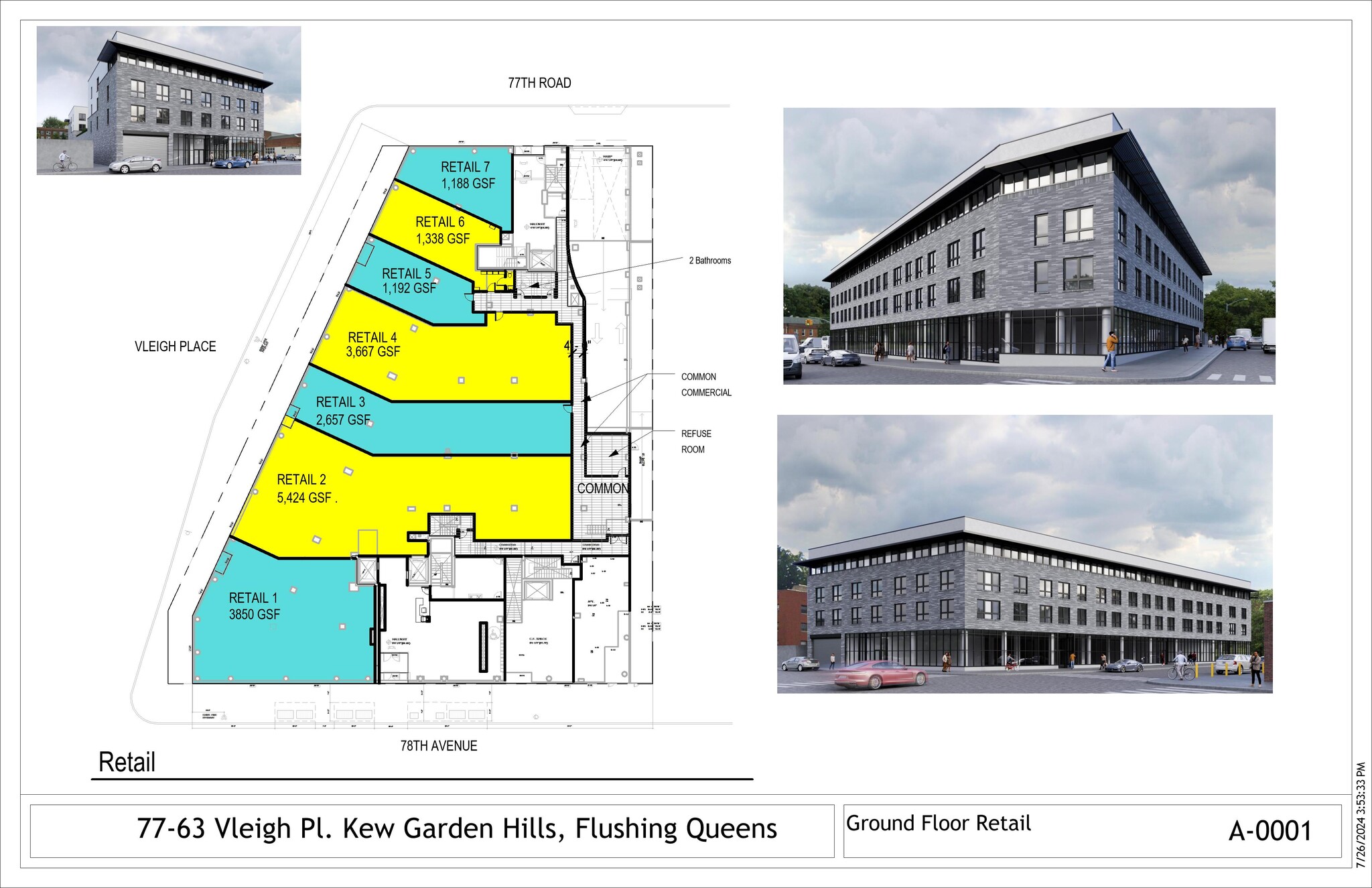 77-63 Vleigh Pl, Flushing, NY à louer Plan d  tage- Image 1 de 1